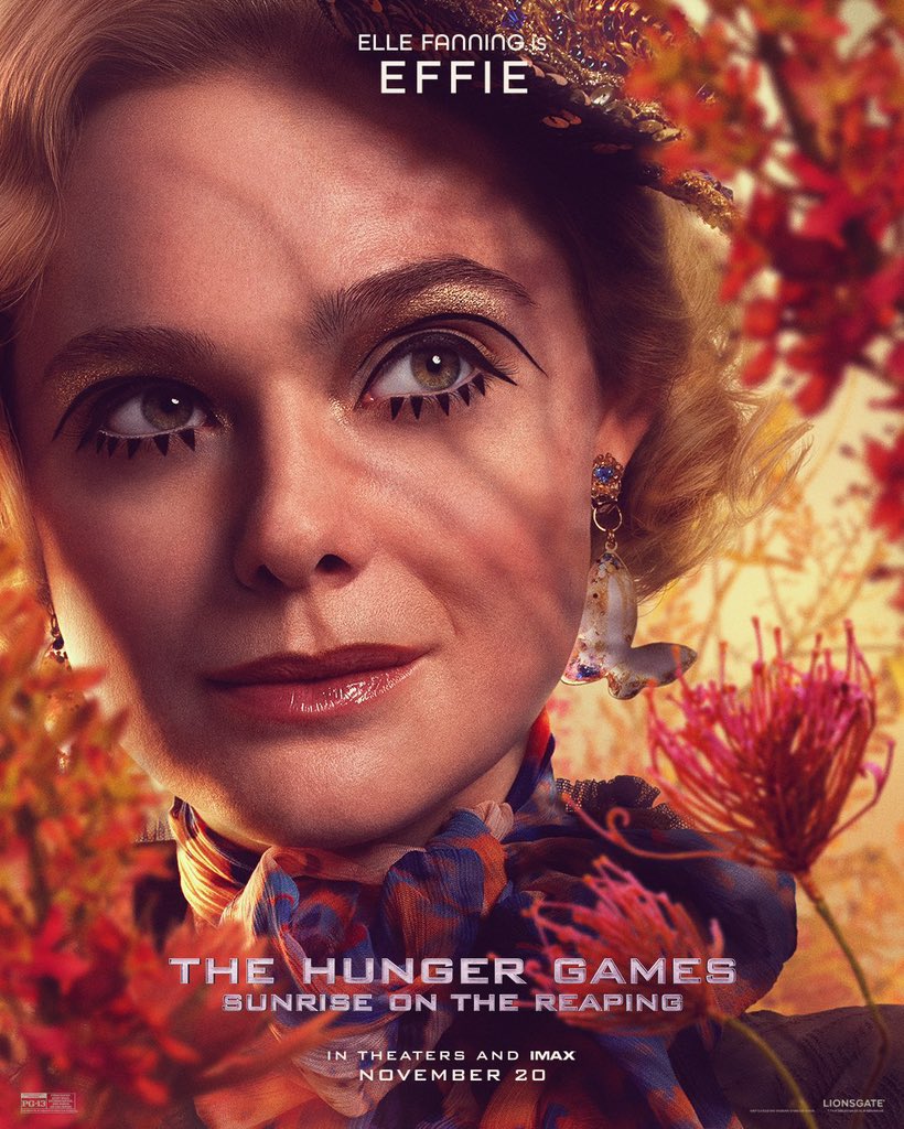 FilmUpdates's tweet photo. Elle Fanning as Effie in ‘The Hunger Games: Sunrise on the Reaping.’ https://t.co/M93OrCJM6b
