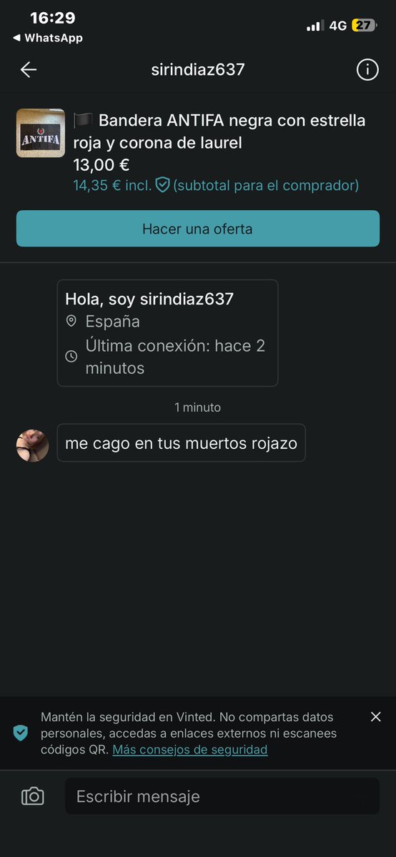 RrafaMonteroo's tweet photo. pues esto es lo que hay por españa,hasta por vinted. https://t.co/WHvvJGFWtP