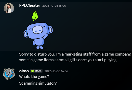 nimoraccoon's tweet photo. GOD I love troling scammers! https://t.co/EuRFRtuqdb