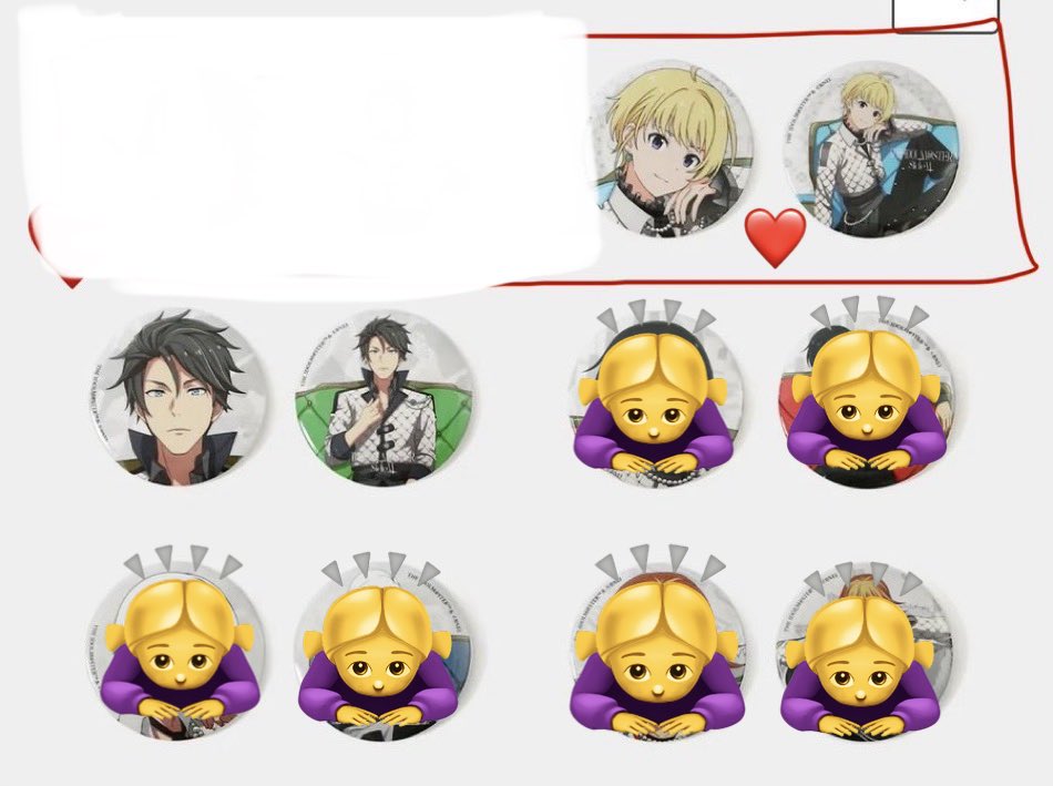 Maiko_new1's tweet photo. 【交換】SideM 大丸コラボ　第2段
缶バッジ

【譲】英雄

【求】ピエール

こちらは通販で追加購入を検討している分になります。
3BOX購入予定ですが、全部交換が決まらない場合は白紙とさせていただきます。

到着後各アイマスイベントでの直接の手渡しもしくは郵送 https://t.co/fol1PqOteZ