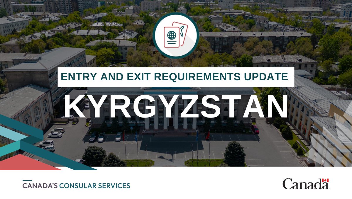 TravelGoC's tweet photo. #Kyrgyzstan: If you're visiting for more than 30 days, you must obtain an E-Visa before your arrival. You must also register with the authorities within 30 days after your arrival. Before you travel, check entry requirements and laws and culture section: https://t.co/G8h1Kiasq2 https://t.co/NbQXshO22d