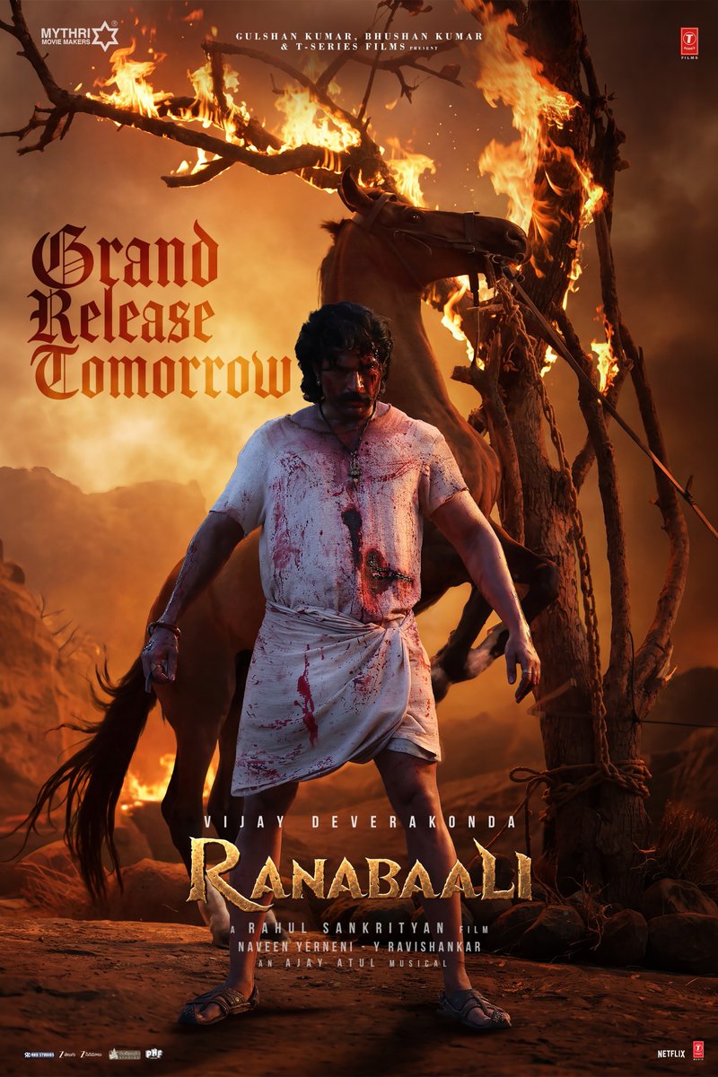 dirbobby's tweet photo. #Ranabaali GRAND RELEASE TOMORROW!! 🔥

Wishing my dear @TheDeverakonda, @iamRashmika, @Rahul_Sankrityn, and my dearest producers #NaveenYerneni garu and #RaviShankar garu all the very best! ❤️🙌

@MythriOfficial #ArnoldVosloo @AjayAtulOnline @nirav_dop #JishnuBhattacharjee #ShivamRao #ArchanaaAkhilRao #KarthikaSrinivas #YannickBen #AndyLongNguyen #BhushanKumar #KrishanKumar @TSeries