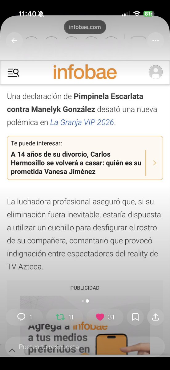Yaljhn's tweet photo. Justicia En un país como México donde matan mujeres todos los días en feminicidio como moscas en este programa permiten que un hombre diga que quiere cortarle la cara a una mujer. Eso es una apología del delito. fuera, Pimpinela.#Lagranjavipmx #LagranjaVIP #DisneyPlus #ManelykGB https://t.co/gelFupESkE