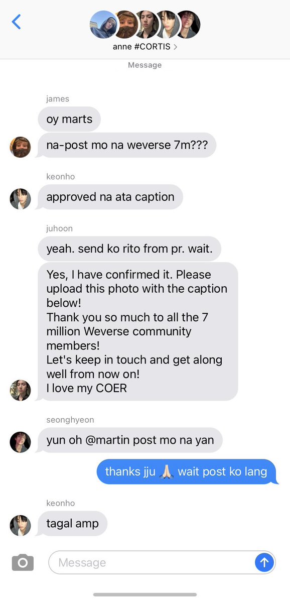reomhyeonz's tweet photo. #aberyatwt probably them sa gc nila after that weverse post of martin 😭 https://t.co/RZza5bYqzn