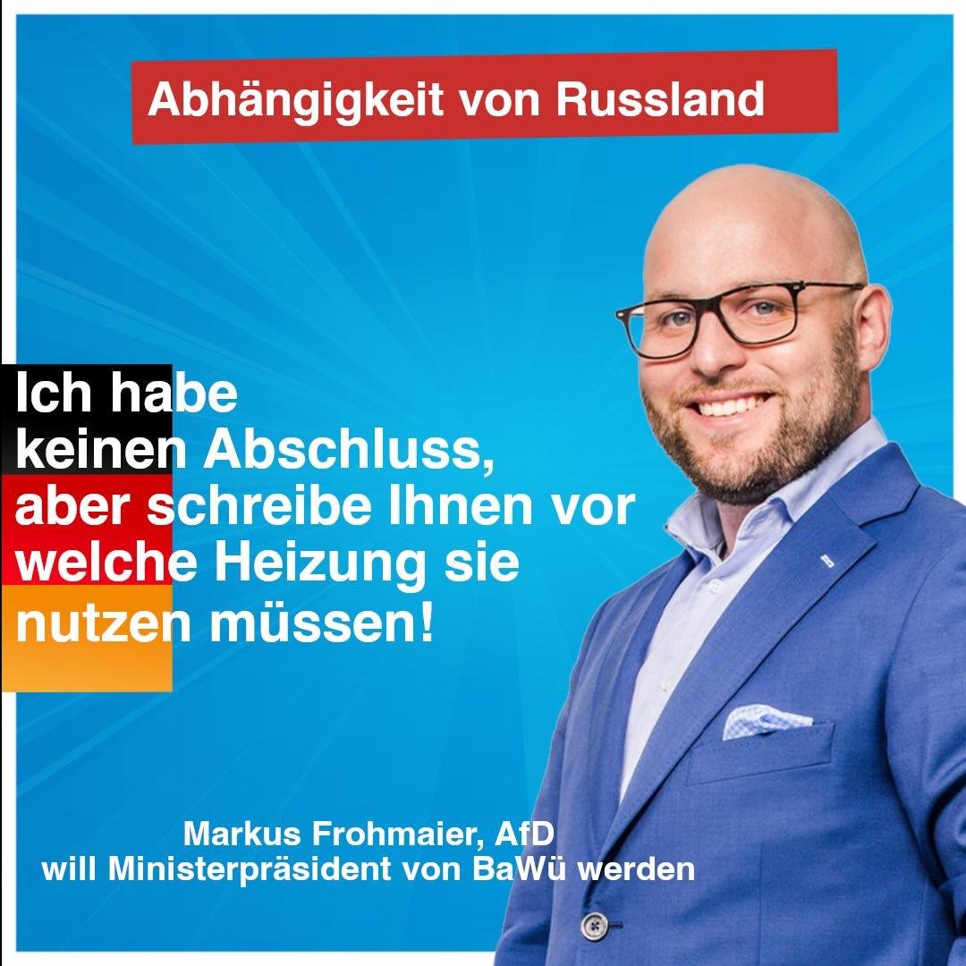 AFeuster's tweet photo. @webaxvita Wann wird der passdeutsche ungelernte Sozialschmarotzer Frohnmaier und seine Ruzzen Sippe endlich remigriert?!? https://t.co/7310OEXAFv