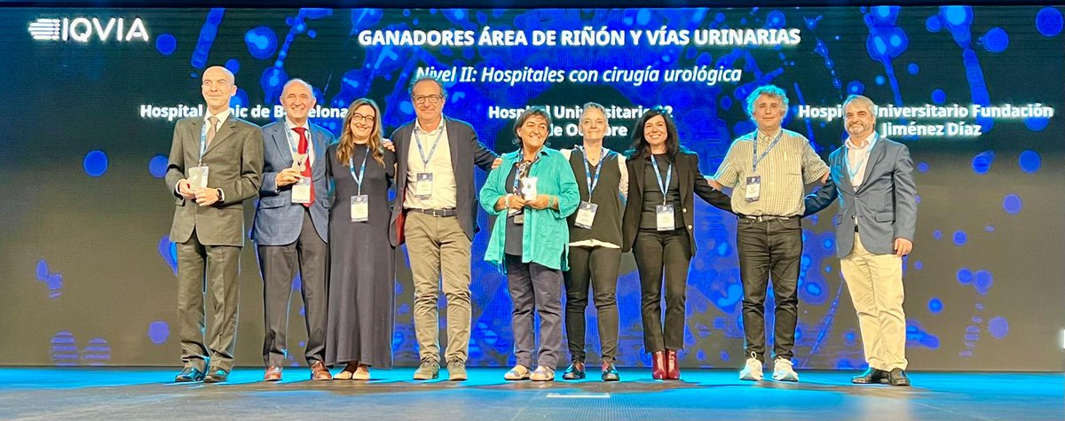 Hospital_FJD's tweet photo. Por otra parte, hemos sido reconocidos en los #PremiosTop20 de @IQVIA_global dentro del área de "Riñón y Vías Urinarias" y en el Nivel II "Hospitales con cirugía urológica". Ha recogido este galardón la Dra. @CarmenGEnguita, jefa de nuestro Departamento de Urología https://t.co/tbtIV5exIJ