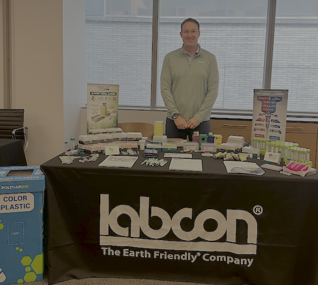 labcon's tweet photo. We were at the Weill Cornell Medical University this week showing our new EVOLVE™ circular resin pipette tip products and some of  our 350 ACT® eco labeled products. Thank you to everyone that stopped at our table to chat.  #labcon @WeillCornell @VWR https://t.co/xHIakGUb9p