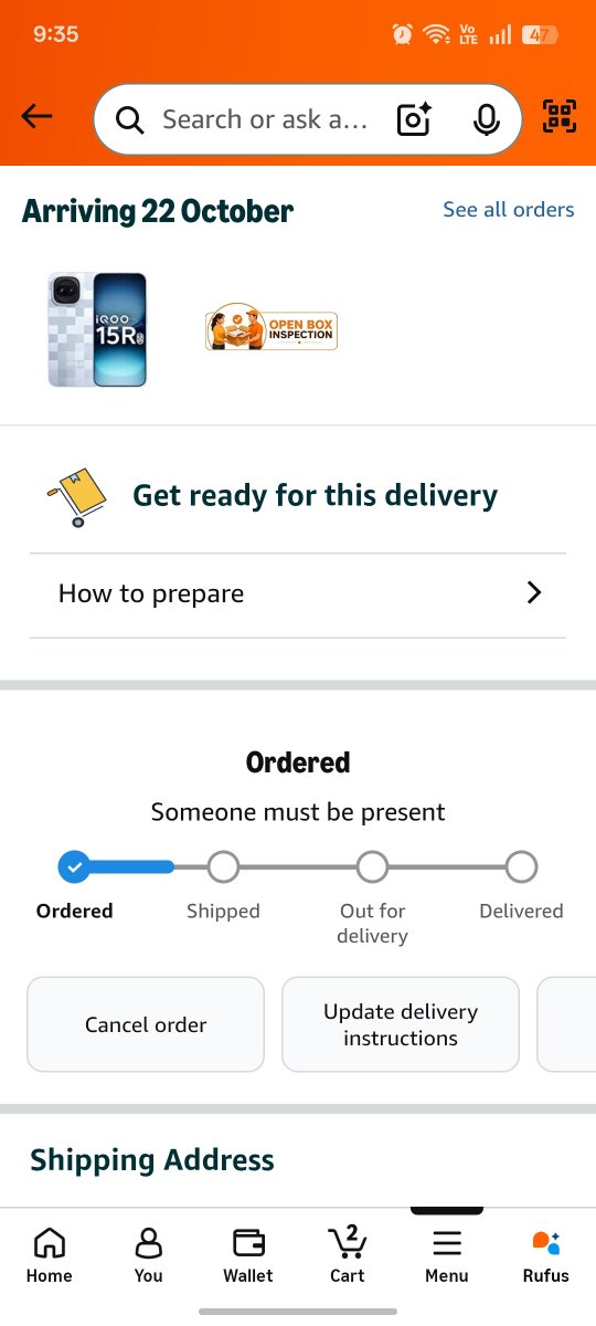 dudulu_p's tweet photo. Extremely disappointed with Amazon India’s service. I ordered an iQOO 15R (12GB/256GB, White) for ₹55,200, with delivery scheduled for October 22. My order is still stuck on “Preparing for dispatch.”

I have contacted customer support multiple times through calls and chats, https://t.co/S7G9nAgQN3