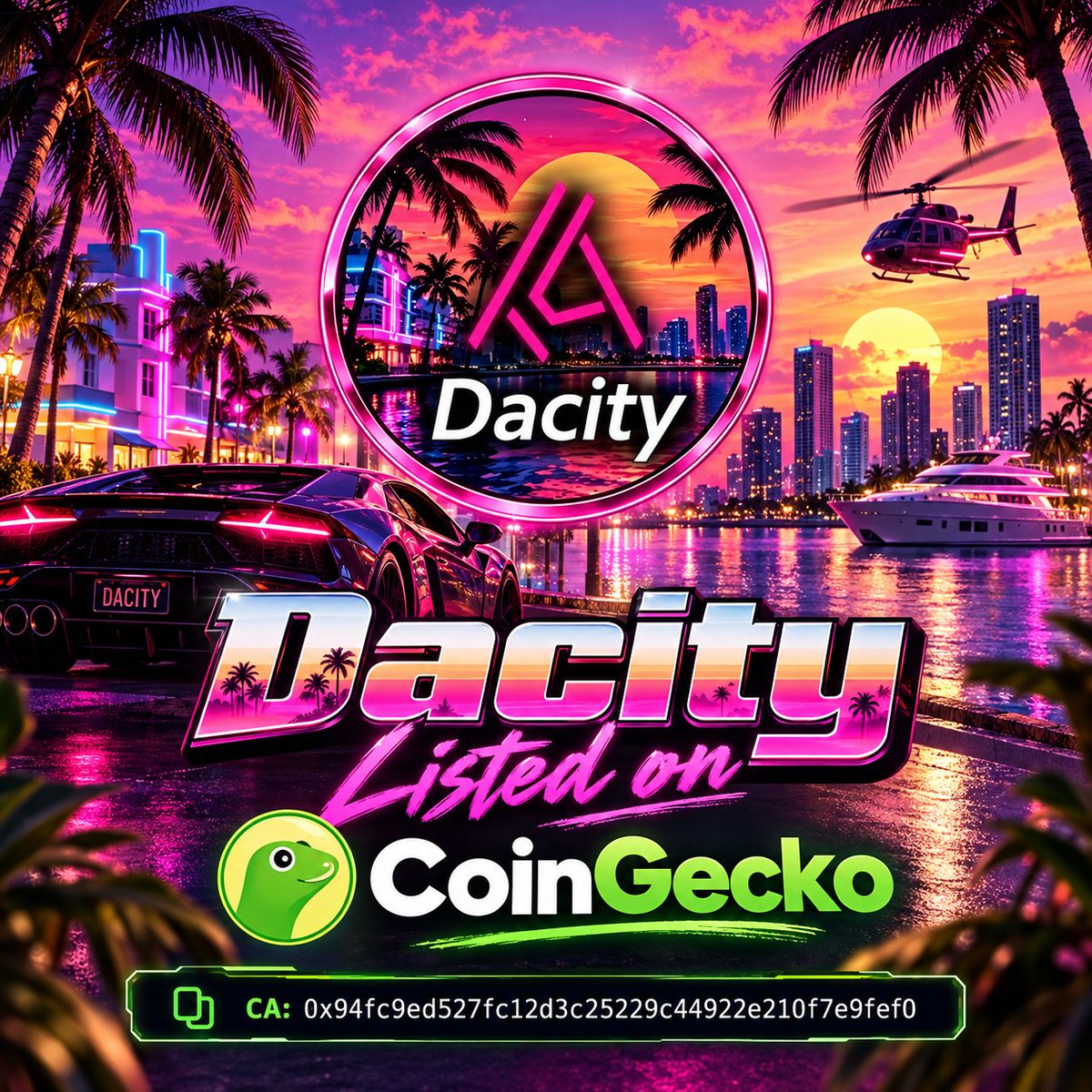 DacityCoin_RH's tweet photo. Big news!

$Dacity is now listed on Coingecko!

https://t.co/g5dFzgeBI8 https://t.co/fwxUCm7ZOa