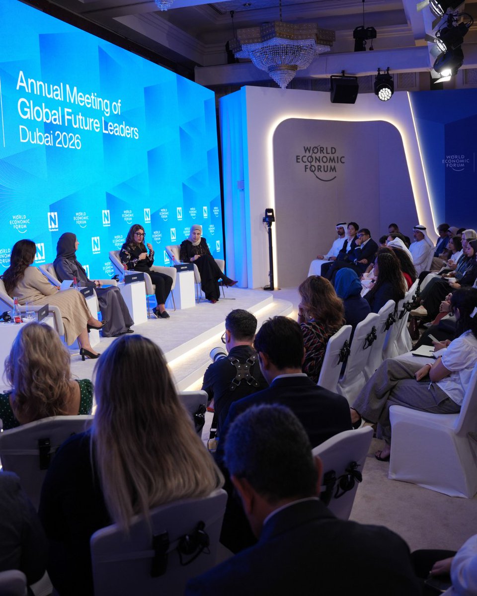 wef's tweet photo. And that’s a wrap on #AMGFL26 in #Dubai!
More than 500 leaders and experts concluded today the inaugural Annual Meeting of Global Future Leaders in Dubai.
Held by the @wef in collaboration with the @UAEmediaoffice, the three-day meeting convened participants from across generations, regions and sectors, including 78 top officials from government and international organizations and more than 150 CEOs and chairs.
Swipe through for some of the standout moments from Day 3 ➡️