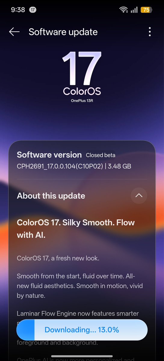 ashokgrand's tweet photo. 🤞 Downloading OnePlus 13 R now! #Excited #TechLife https://t.co/arrXJou2KZ