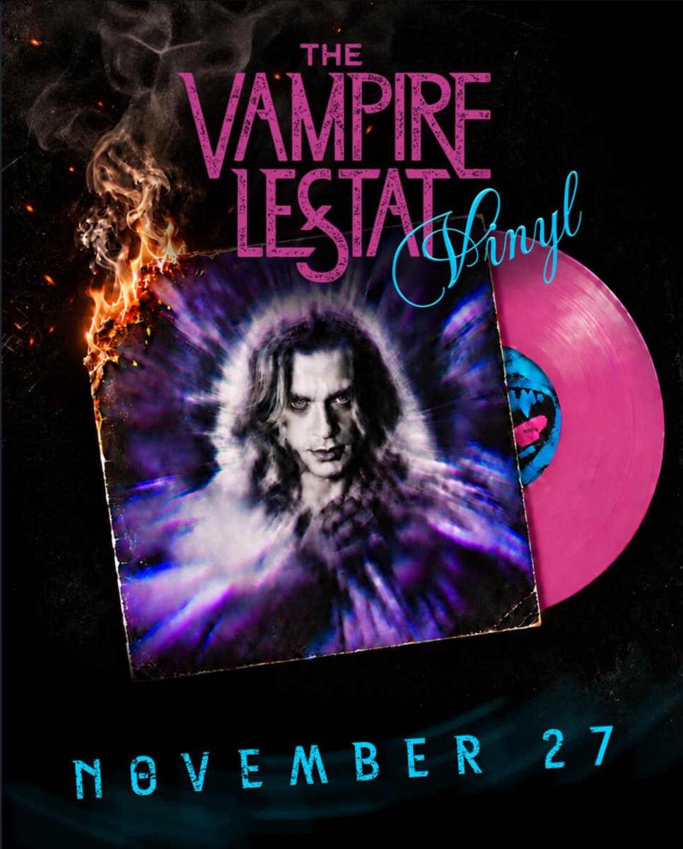 samreidarchive's tweet photo. THE VAMPIRE LESTAT LP IS HERE 🩸

@nerdist has announced that The Vampire Lestat soundtrack is heading to vinyl. This is the first look we have of it! It will be available on November 27! 

available to preorder here: https://t.co/bcqLLxdr9m https://t.co/Q9vkYzYgyv