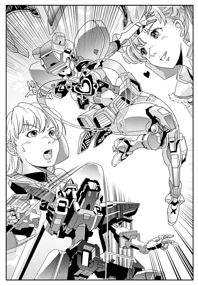 TTA_bb_dann's tweet photo. 始まったよねフェイ・イェン展。
絵画部門より漫画で参加します！マイバイパーⅡとスタジオセラフィムさん家のフェイ・イェンとの出会いコラボ漫画１１ページ！
#フェイ・イェンオンーオンライン展示デイ2026
#virtualon https://t.co/3jt20dAfpS