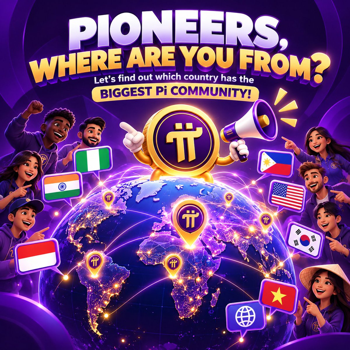 PiBase_co's tweet photo. 🌍 Pioneers, where are you from?

Let's find out which country has the BIGGEST Pi community! 🔥

🇳🇬 Nigeria
🇮🇳 India
🇮🇩 Indonesia
🇺🇸 USA
🇵🇭 Philippines
🇰🇷 South Korea
🇻🇳 Vietnam
🌎 Other countries?

👇 Comment your country and represent your Pi community!
🔁 Repost to bring more Pioneers into the conversation!

🏆 Which country will dominate the comments? 💜
#PiNetwork #PiBase #Pioneers