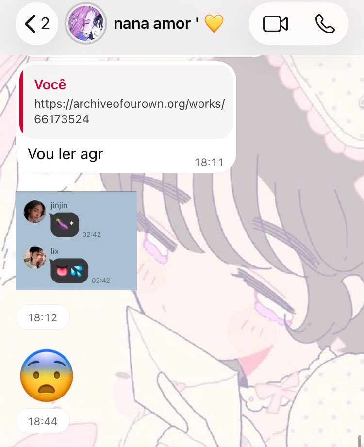 nihhankk_'s tweet photo. a nana chocada com quantidade de putaria q tem no one shot hyunlix q eu mandei pra ela https://t.co/sH1DvcbSu3