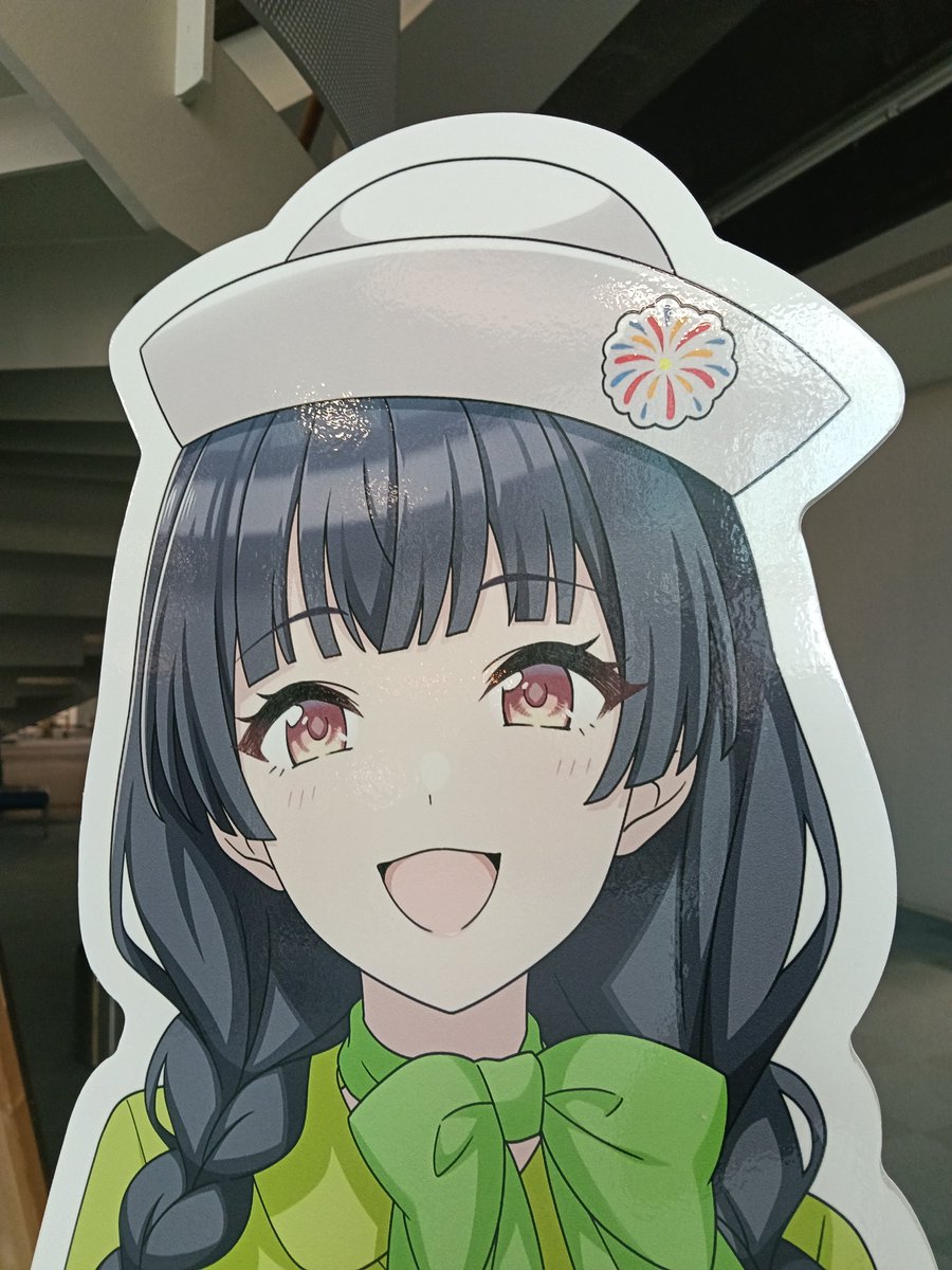 ctn7983799's tweet photo. 写真は、「アイドルマスター」の「黛冬優子（まゆずみふゆこ。ふゆ）。」茨城県筑西市で、ふゆのお姿を拝見出来ました。

ただ今、季節は秋ですね。早く、冬が来ないかなあ。関東の冬の蒼穹（そうきゅう。青空）はいいですね。気分がすっきりします。 https://t.co/jW2Lq2oA4i