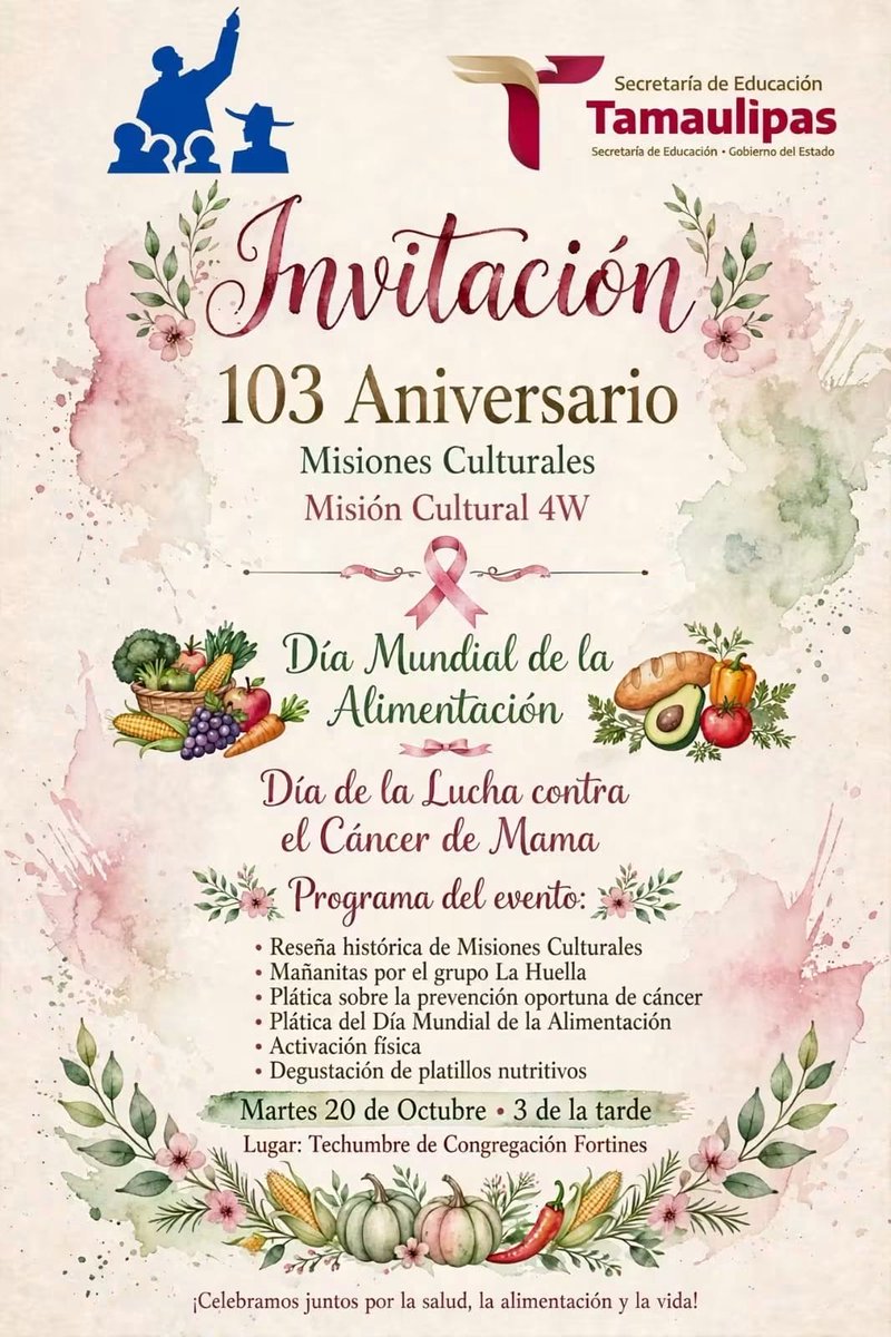 TvAstronoticias's tweet photo. CELEBRARÁ MISIÓN CULTURAL 4W SU 103 ANIVERSARIO EN ANTIGUO MORELOS
#Tamaulipas #ElMante #Tampico #cdvictoria #Altamira #ciudadmadero #Reynosa #Matamoros #Xicotencatl #NLD #RioBravo #ValleHermoso #NuevoLaredo #Dallas #SanAntonio #NuevoLeon #UANL
⬇Enlace
https://t.co/zW26bgT60C https://t.co/eF5O1cfyqi