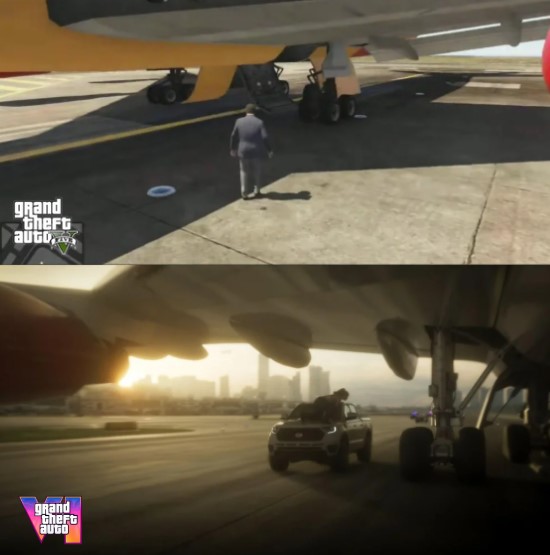 Vicecity_wire's tweet photo. GTA 5 vs GTA 6 planes.
Everything is so much more realistically scaled, and the detail is insane.
#GTA6 #GTAVI #GTA6Map #RockstarGames #GrandTheftAutoVI https://t.co/Mx3KLkeEYK