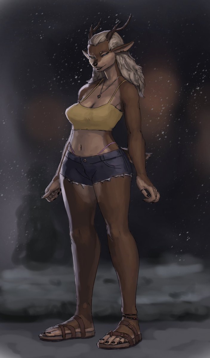 RedusTheRiotAct's tweet photo. A lovey doe
A graceful deer
A 6 minute nap before Chic fil A opens

She popped into my head and I had to draw her or else she’d be forgotten
Really, it was just her face that was visualized and I improvised the rest

I shall call her Allison
#anthro #art #digitalart #procreateart https://t.co/W5QXP55GDi