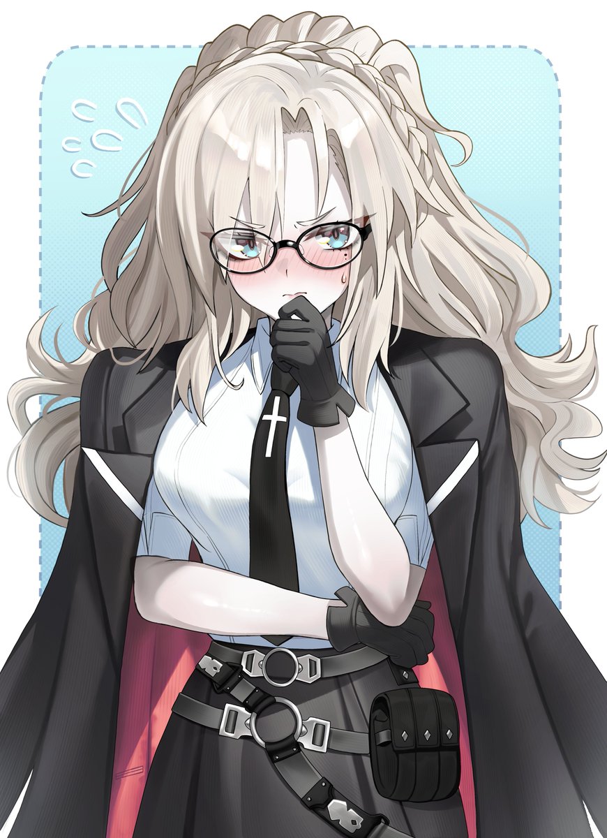 Terrarian206's tweet photo. It's Shiki's birthday today so Ciel took the day off and had to call in a substitute teacher, though she seems a little lost if you ask me.
Everyone be nice to Kriemhild-sensei though, alright?

Big thank you to @umirunie for taking on the comm!! 💜
(https://t.co/bknuPaPuMa) https://t.co/FjAbyfyGel