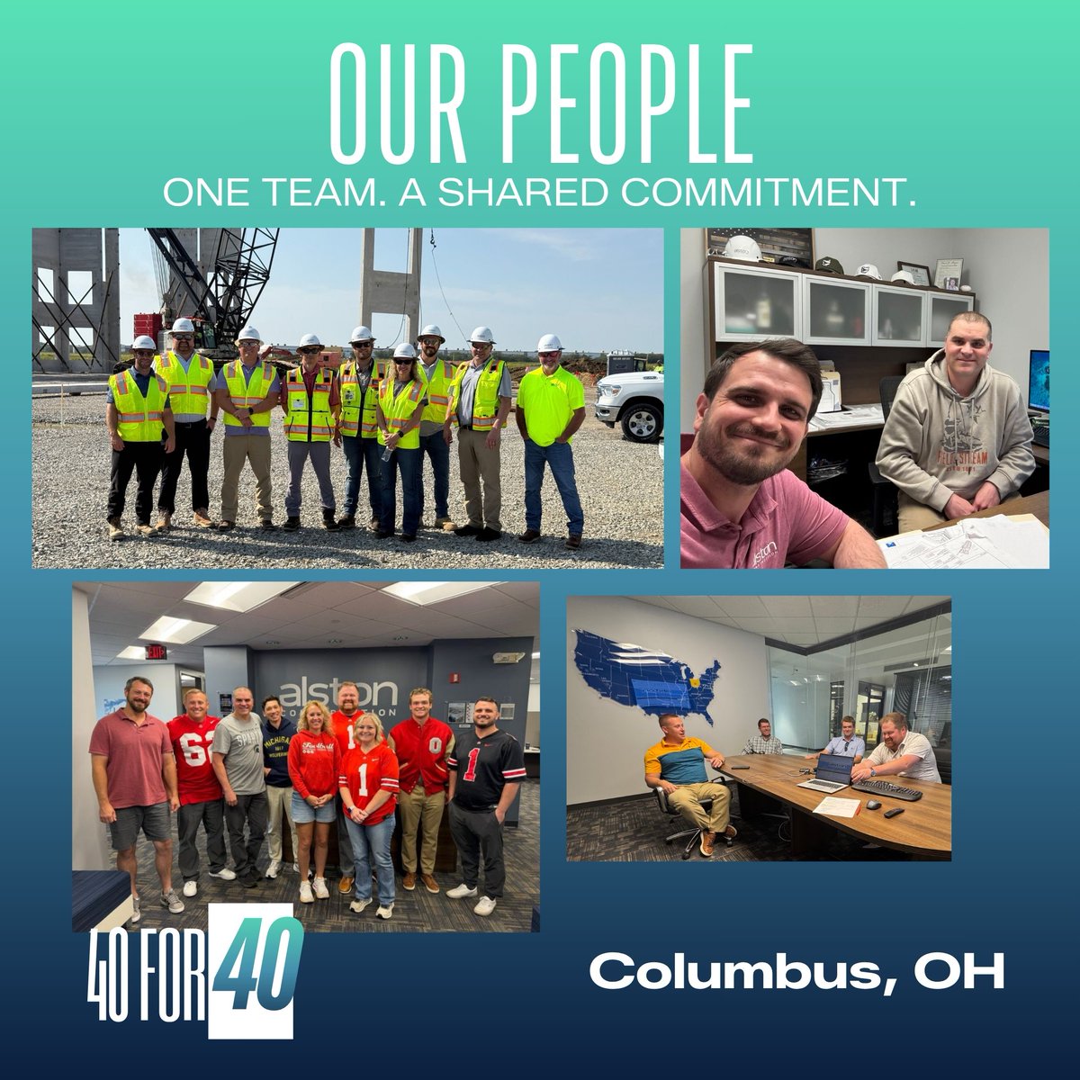 alstonconstruct's tweet photo. #40for40 Spotlight: Columbus, Ohio 🏗️

The Columbus team is known for its commitment to relationships and getting it right. The team also gives back through multiple organizations and is an active member of CREDA Central Ohio. Flip through to read more! #Alston40for40 #BuildOH https://t.co/OtfQgIlJF2