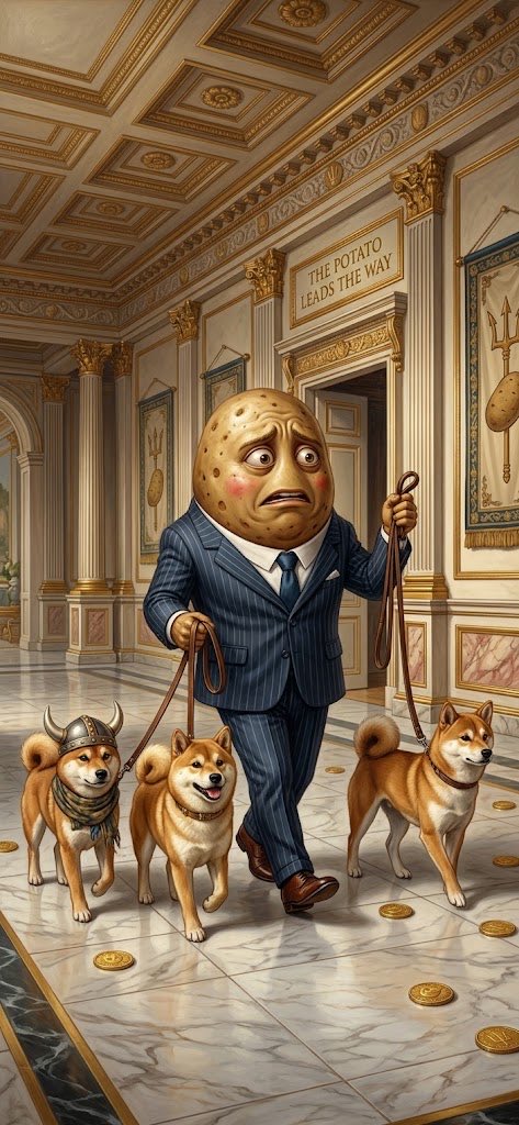 PanicPotatto's tweet photo. 🐶🥔 THE NEW BOSS IS IN TOWN. 🔥

Panic Potato is taking the OG meme coins for a walk… 🦮

$SHIB 🐕 $DOGE 🐕 $FLOKI 🐕

The old kings had their run. Now it’s POTATO TIME. 👑🥔

WHO’S WALKING WHO? 👀🚀

#PanicPotato #Memecoin #Solana https://t.co/p8VkL3UJ8y