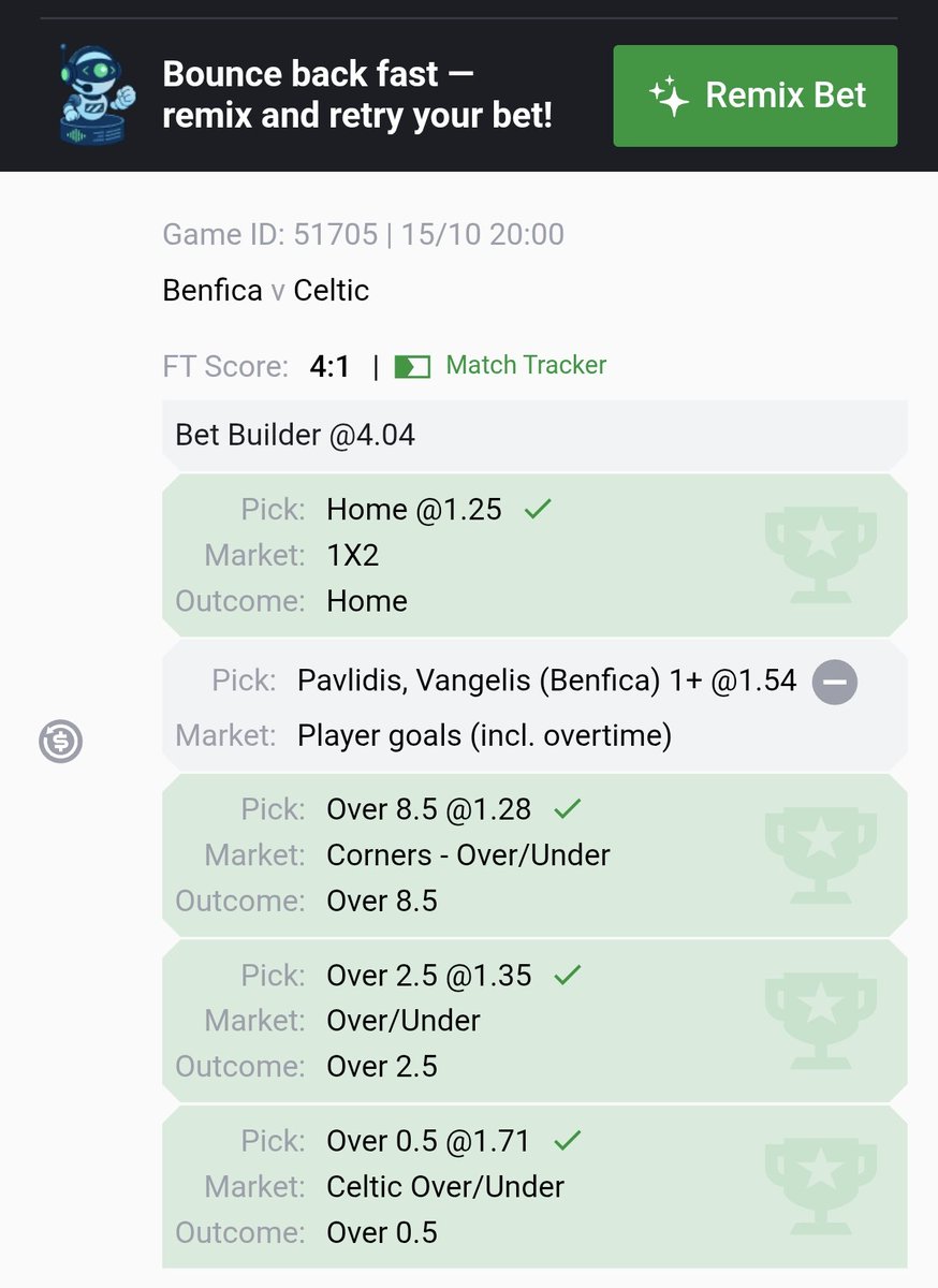 36BillionZ's tweet photo. @SportyBet @SportyBetNG 

I won all option even pavlidis scored you you returned my stake instead of giving me my winning. 

Please rectify this immediately https://t.co/pm7XfGiCA3