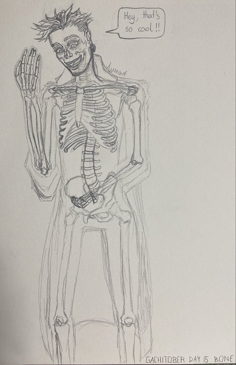 Luuun4r's tweet photo. #gachitober
Day 15 Bone
first time i made a skeleton
also this looks way better than i imagined https://t.co/CtedO0vHtC