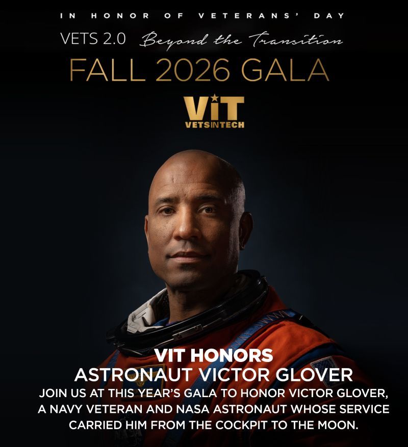 VetsInTech's tweet photo. This year’s VetsinTech Vets 2.0 Fall Gala, taking place Friday, November 13, 2026, at the Marines’ Memorial Club in San Francisco, will honor Navy veteran and NASA astronaut Victor Glover.

From his service as a naval aviator to his achievements as a NASA astronaut, Victor’s journey reflects the leadership, dedication, and pursuit of new opportunities that define so many in our veteran community.

More than an evening of recognition, the Vets 2.0 Fall Gala directly supports VetsinTech scholarships, helping veterans and military spouses gain the training, credentials, connections, and community they need to pursue their next mission in technology and space.

The evening will bring together technology executives, investors, entrepreneurs, civic leaders, veterans, and military spouses for cocktails, dinner, awards, a live auction, and an opportunity to support the next generation of veteran leaders in tech.

Learn more: https://t.co/nrjpaBxv3r 

Get your tickets: 👉 https://t.co/o00PtcobOa

#VetsinTech #Veterans #Gala
