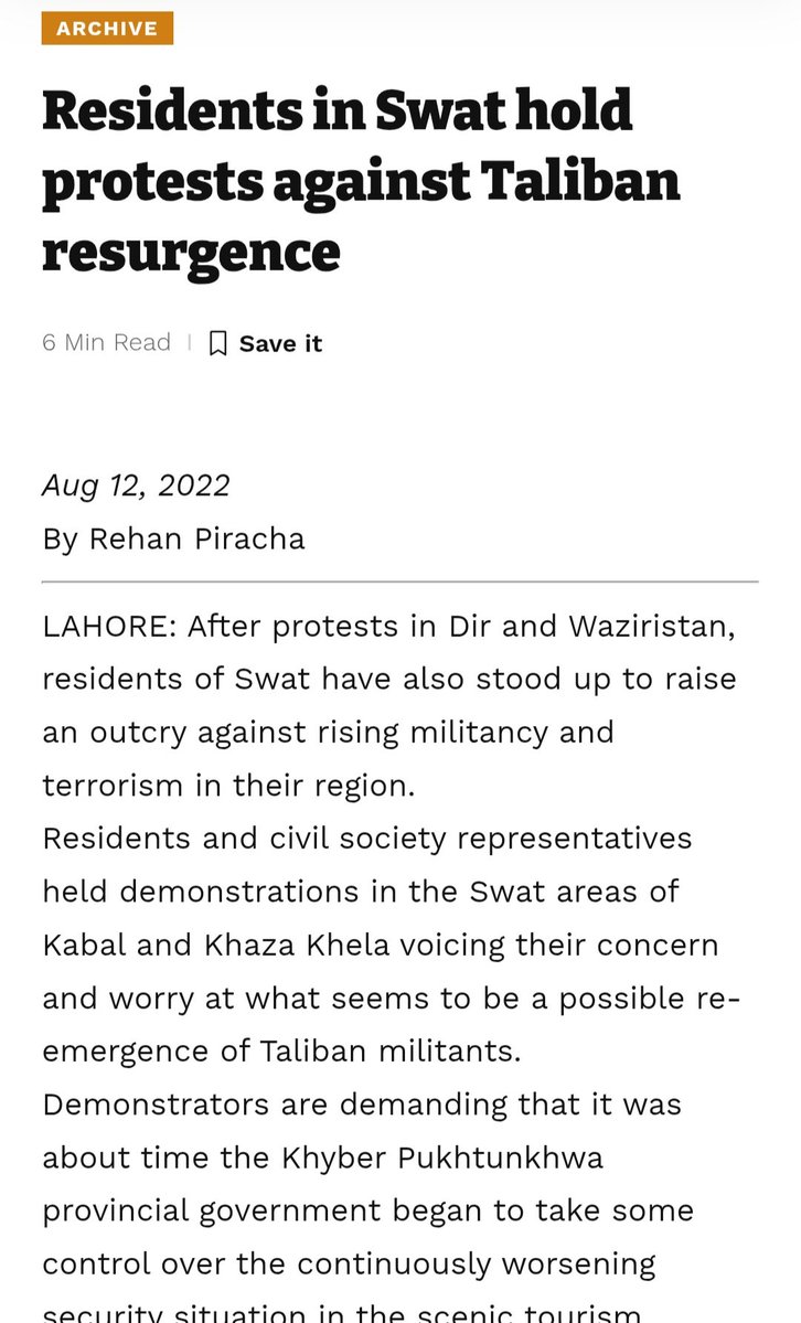 SalmanKNiazi1's tweet photo. The state is labelling Murad a terrorist and a facilitator of the TTP despite the fact that he was raising his voice against the proposed TTP settlement in Swat in August 2022 and mobilising the public against it. For doing so, he was threatened, chased and pursued  and his life was put at risk. The irony is glaring: the man who opposed the Taliban’s return is now being portrayed as their facilitator