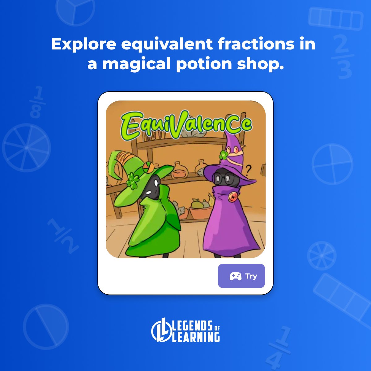legendlearning's tweet photo. Robots, cakes, or magical potions? 🎮

Give students three ways to practice fractions through play. Explore these games on Legends of Learning for your next math lesson.

Which would your class pick?

#GameBasedLearning #MathTeachers https://t.co/gbfuQrOjkO