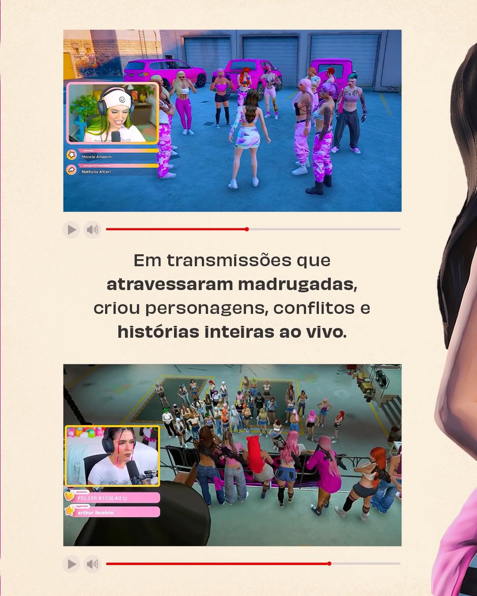 portallfunbabe's tweet photo. Você sabe quem é funBABE?

"Antes de escrever um livro, @funbabe já criava histórias...
Há mais de uma década, transforma jogos, improviso e longas transmissões ao vivo em entretenimento para milhões de babes.
Das lives para as páginas. +" https://t.co/suNbpcL3Rh