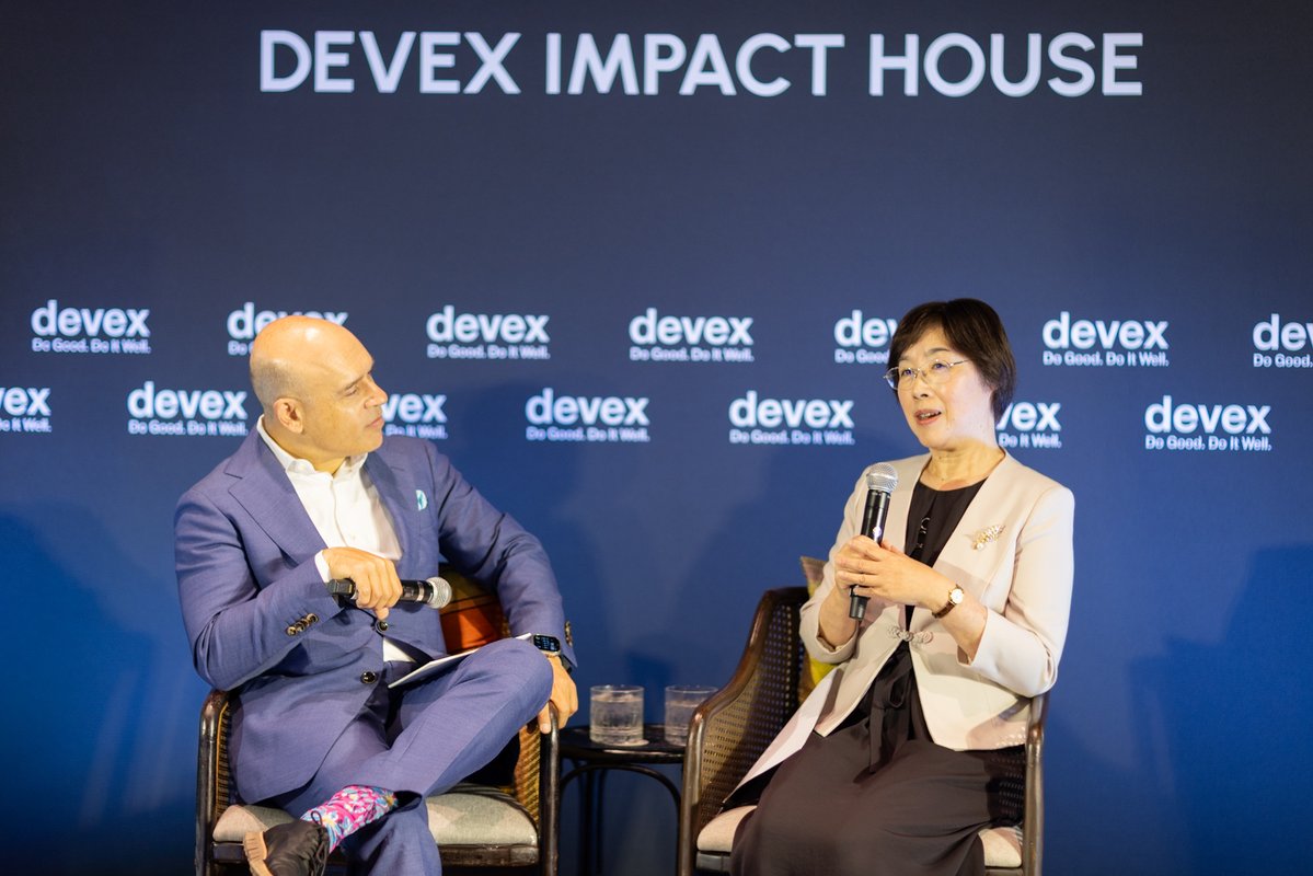 AIIB_Official's tweet photo. What will define AIIB’s next chapter?

At @devex Impact House, AIIB President Zou Jiayi shared her vision for scaling up development impact with innovation and integrity, while delivering tangible results for people on the ground.

Watch the replay:➡️ https://t.co/taiQNObX27 https://t.co/qoOqZG2BkR