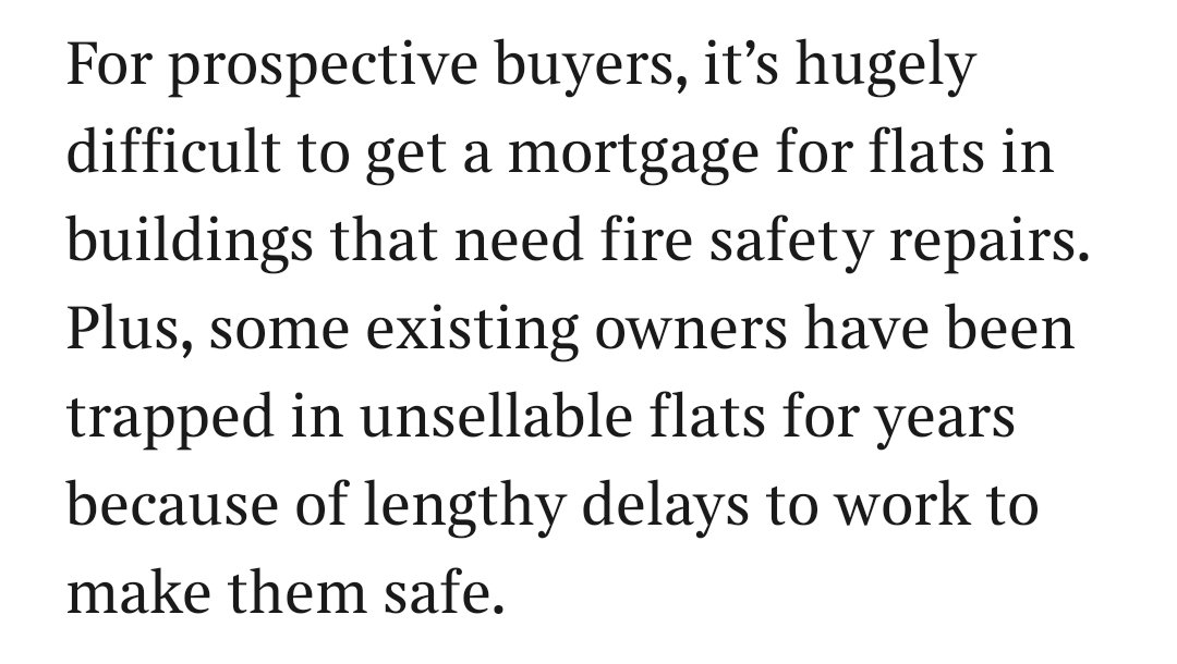 EOCS_Official's tweet photo. Why don’t flats sell anymore?

The Times highlights soaring service charges and the building safety crisis.

Nearly a decade after Grenfell, mortgage barriers and endless remediation delays continue to destroy lives and livelihoods. https://t.co/R1E6fcy7HB