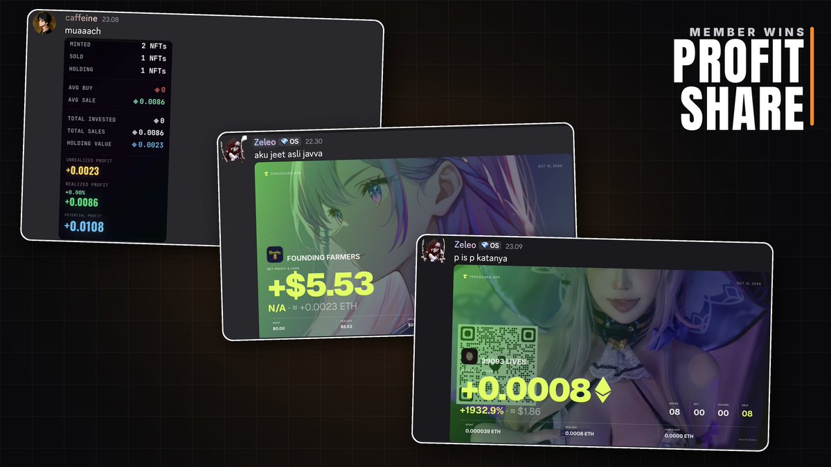 weingfo's tweet photo. WINGFO Member Wins Today

Another day, another win together with the WINGFO members.

Nothing crazy, but we’re happy to see more members catching opportunities and taking profit from what we share inside the community.

This is what we want WINGFO to be about:
sharing alpha, helping each other, and giving members more chances to win.

Behind the scenes, we’re also continuing to build more things for the community.

More collabs.
More giveaways.
More opportunities.
And more tools and ideas that we’ll share when they’re ready.

We’ll always keep trying to bring more value to the people inside WINGFO.

Big thanks to every member who keeps contributing, sharing information, helping others, joining raids, and staying active with us.

Your contribution is what keeps this community moving.

More to come.
