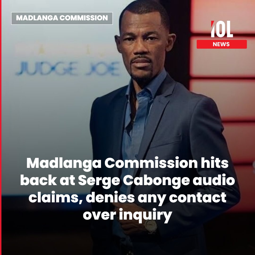 IOL's tweet photo. The Madlanga Commission has rejected allegations by Serge Cabonge that he knows someone within the inquiry, insisting that no commissioner qor evidence leader has ever met, spoken to or communicated with him.
Read on https://t.co/9xhtc8mTBD
#MiguelCardoso #Sundowns #CAFChampionsLeague