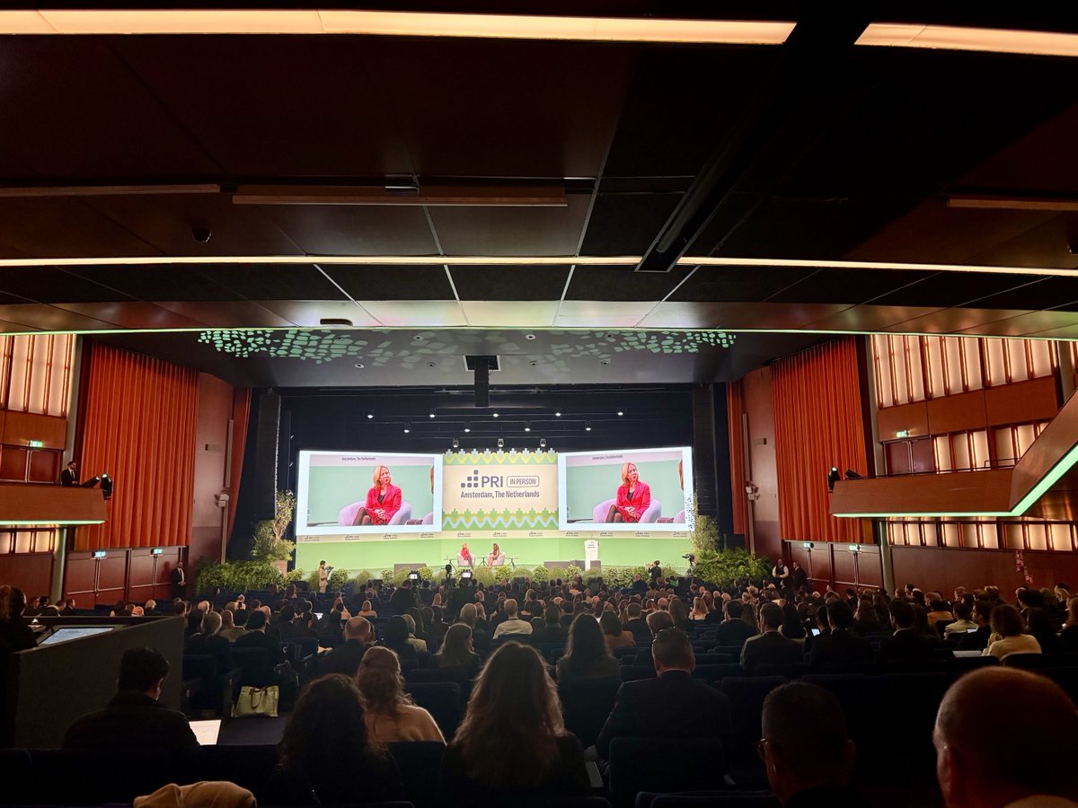globalcompact's tweet photo. UN Global Compact CEO @SandaOjiambo is in Amsterdam for #PRIinPerson 2026. 

In partnership with PRI and @UNEP_FI, the UN Global Compact advances responsible business grounded in the Ten Principles, supporting human rights, decent work and sustainable development. #GlobalCompact https://t.co/EyxbPFqzuF