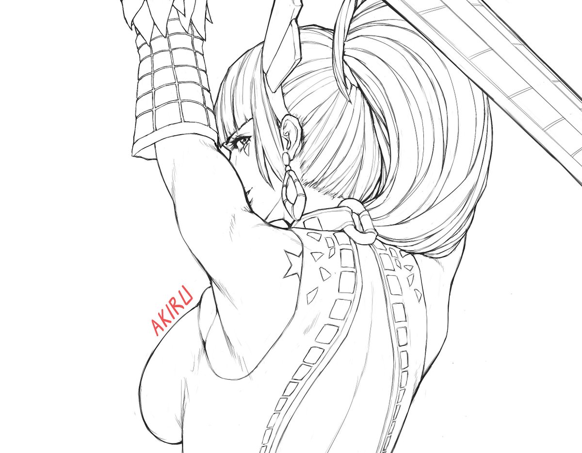 aka_yabai's tweet photo. Line Art version of Magik.. 

#magik #MarvelRivalsㅤ #illustration‌‌ #artㅤㅤㅤㅤ https://t.co/zQbLpeUTML