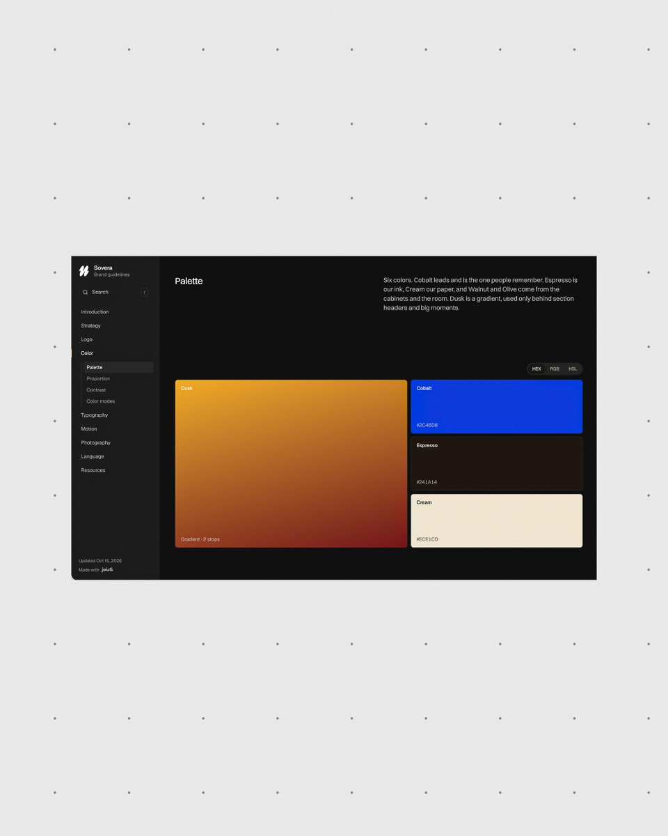 FlowitSupply's tweet photo. Hi-fi branding concept made in @joisti_app 😮‍💨 https://t.co/eHKKM6rxeq