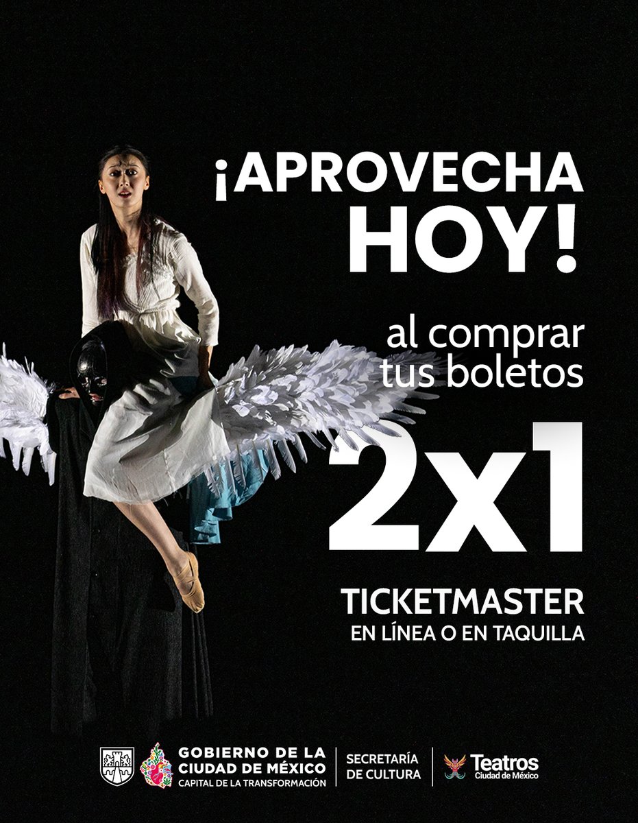 TeatrosCDMX's tweet photo. 🌟 ¡El jueves se vive distinto!
Voces increíbles, danza potente y humor que solo el escenario puede regalar. Reflexión y emoción que se quedan contigo para siempre.
🔥 Compra HOY tus boletos 2x1 en Ticketmaster o taquilla y duplica la emoción. 🎶🎭 https://t.co/q8PaWoc4r3