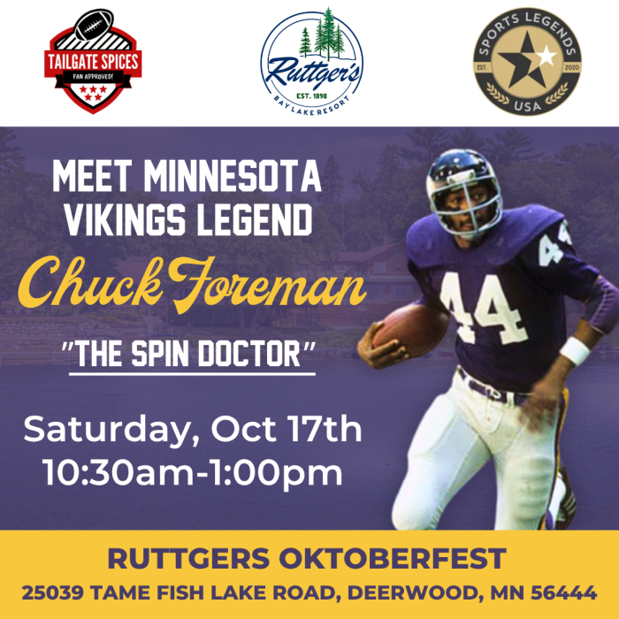ChuckForeman's tweet photo. This Saturday I'm headed up to Ruttger's Bay Lake Resort for their annual Oktoberfest! Come on by, it's going to be a blast. https://t.co/NnS8FQiZZ9