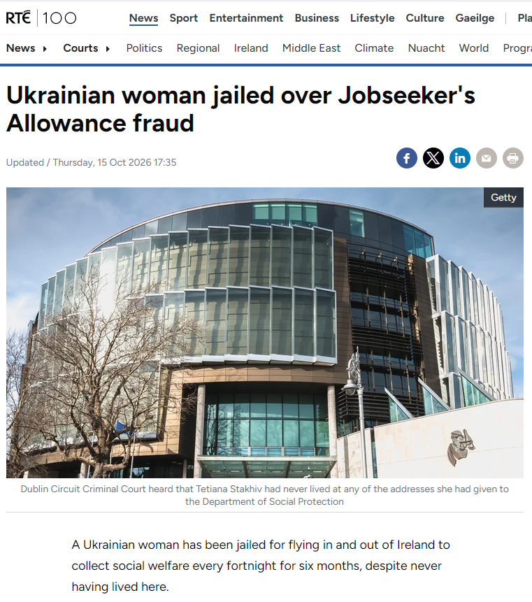 keira_con's tweet photo. Dear God, what sort of cruel and inhumane welfare system are we running? This woman had to fly in and out of Ireland every fortnight for six months just to collect Jobseeker’s Allowance while living abroad.

The flights. The queues. The carbon footprint. Could we not have paid the €9,103 directly into her bank account and spared her the commute?

And then someone checked the addresses she supplied and discovered she had never lived at any of them. Honestly, the terrible intrusion of checking whether a claimant actually lives where they say they do.

Apparently, the flights lined up with the collection dates. At least somebody involved had a reliable administrative system.

Yes, her illness and the disruption to her treatment deserve sympathy. The guilty plea was to theft, however, and sympathy doesn’t make the payments an entitlement.

Perhaps the department could introduce a frequent-flyer scheme: collect ten payments, get priority boarding on the eleventh.

Jobseeker’s Allowance with airport lounge access. We really must move with the times. 🙄

And now a fraud conviction? When she’d gone to all that trouble?

I trust an interdepartmental working group as well as a plethora of NGOs already investigating how we made this so inconvenient. 🙄