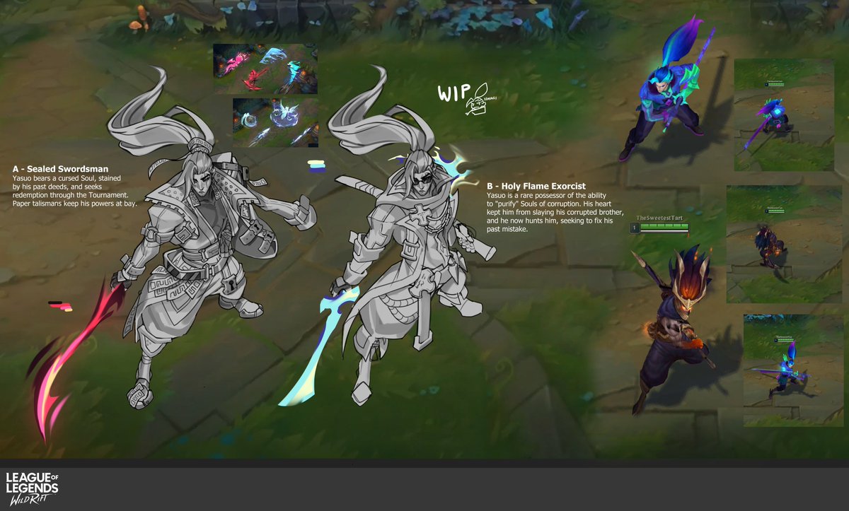 acervyas's tweet photo. me pego pensando mais do que deveria nas concept arts do yasuo soul fighter, tudo nessa skin me encanta https://t.co/bmkujKgfjc