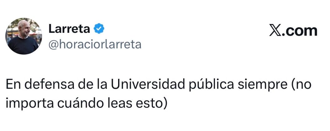 NMaols's tweet photo. Lo leí hoy y evidentemente sí importaba cuándo leyeras esto, @horaciorlarreta https://t.co/MCgShv8li3