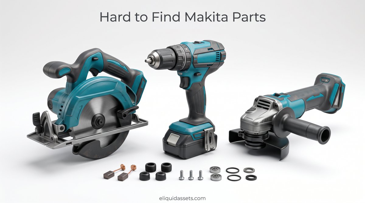 eLiquidAssets's tweet photo. Need rare Makita parts? We stock the hard-to-find components to keep your tools running. Fast processing and flat-rate USPS Ground Advantage shipping. Get exactly what you need today at https://t.co/Gc6vpEyihk. #Makita #PowerTools #ToolRepair #DIY #eliquidassets https://t.co/D4Inl57U0w