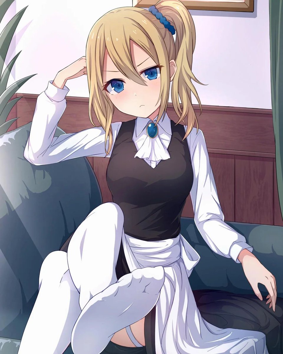 Illyasaka's tweet photo. complaint received: “the maid keeps distracting me.”

correction: the distraction is the service.

I sit down, cross one leg, and your attention reorganizes itself around me.

no hypnosis required.
you trained beautifully on your own ♡

https://t.co/MhHbGmunVn https://t.co/3qRerbg0HY