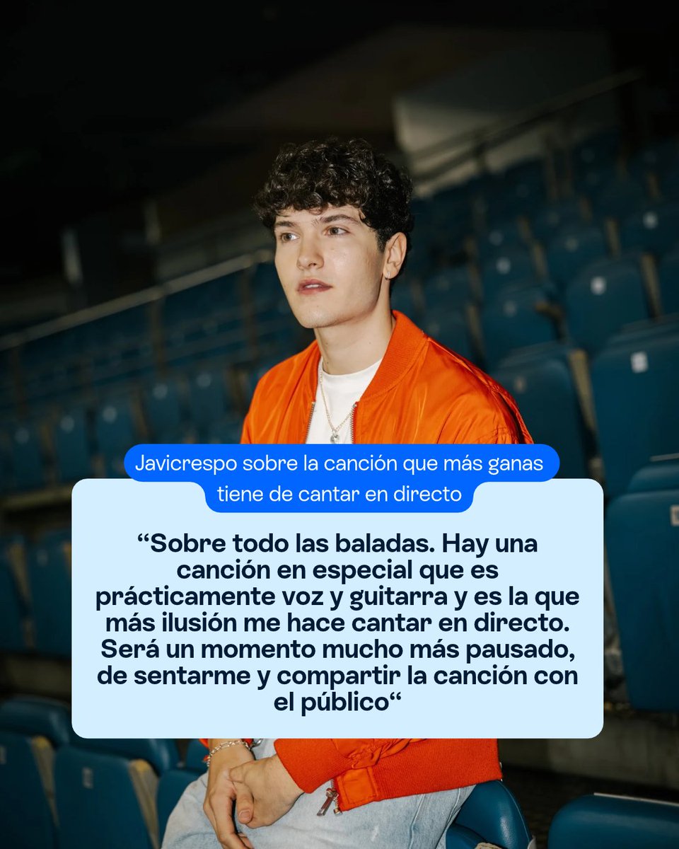 MovistarArenaEs's tweet photo. Javicrespo continúa construyendo el universo de su primer álbum con “Fugaz”, una canción de electropop romántico que habla de apostar por aquello que sentimos antes de que la oportunidad desaparezca.

Antes de la publicación de su álbum debut y del comienzo de “Contando Estrellas Tour”, hablamos con Javicrespo sobre sus nuevas canciones, la dificultad de cerrar el repertorio de un primer disco, su evolución después de Operación Triunfo... 

Entrevista completa ya disponible en https://t.co/mSXo3ayb5Y 

@javicresponews