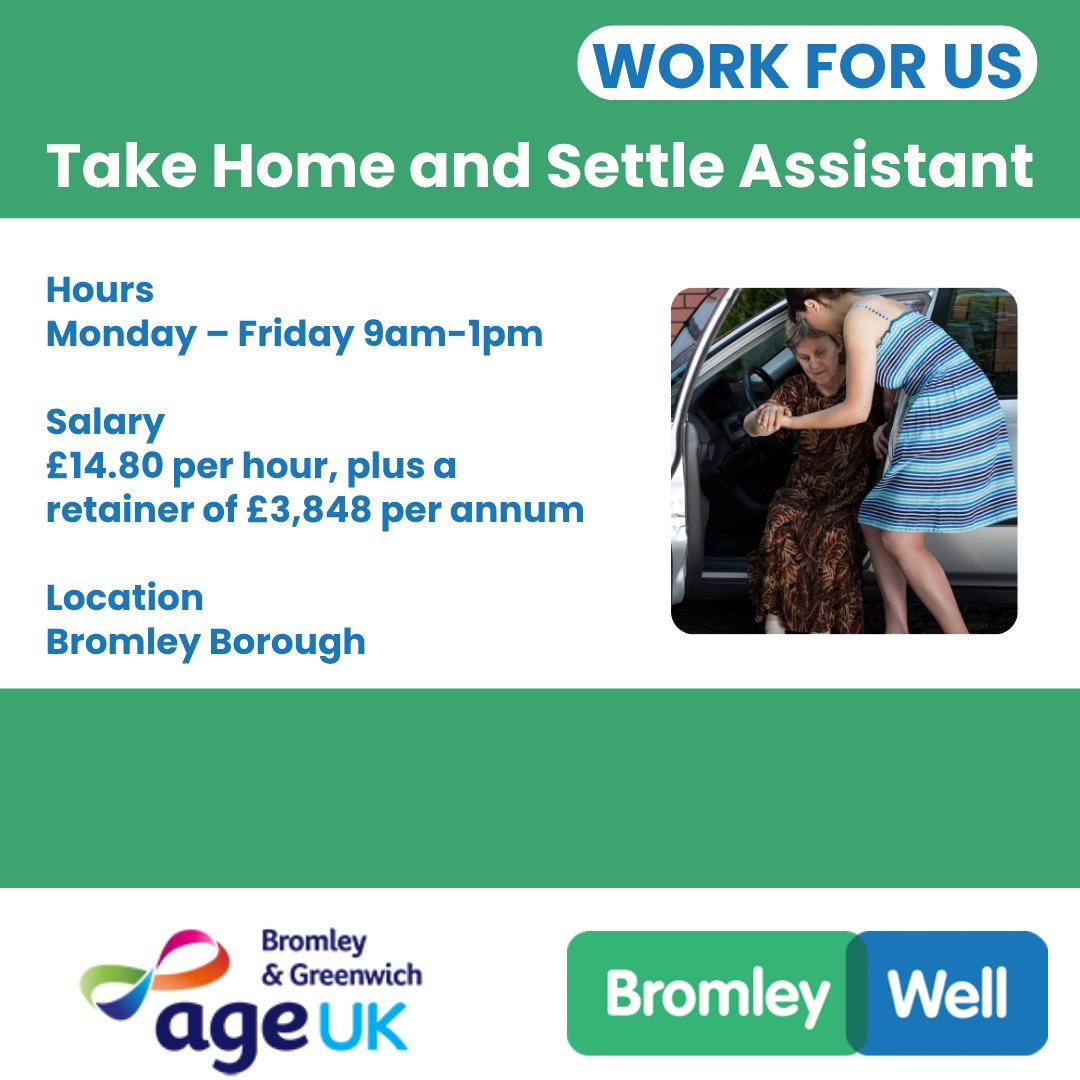 BromleyWell's tweet photo. Our charity partner @AgeUKBandG are recruiting

Join us! 👇
https://t.co/WfhJm4DEpB

#recruiting #hiring #charityjobs #jobs #jobvacancy #vacancy #Bromleyjobs #jobsinBromley https://t.co/ciZLufAtE6