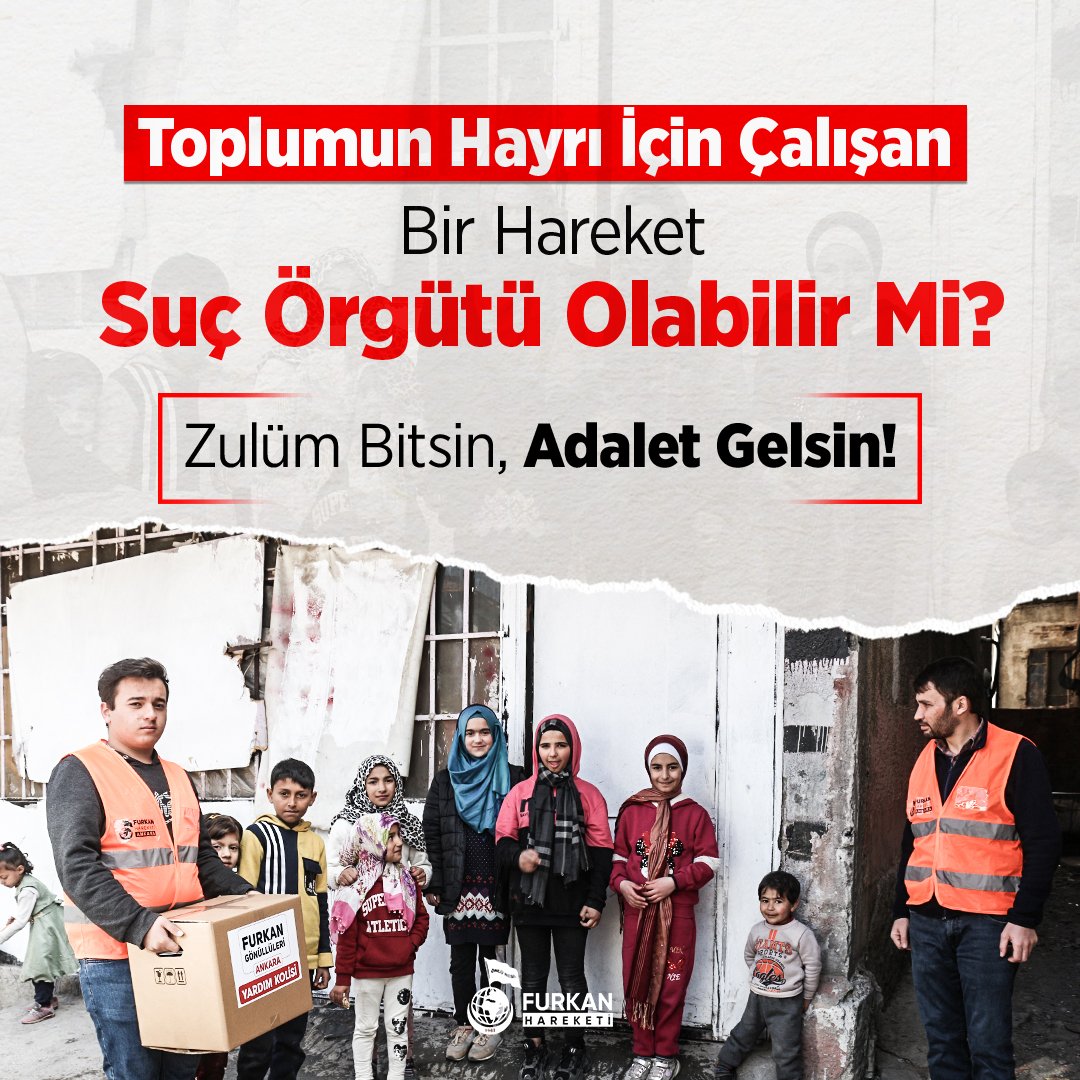 furknharketi's tweet photo. Toplumun hayrı için çalışan bir hareket suç örgütü olabilir mi?! 

SuçDeğil SusDosyası
SuçÖrgütü IftirasınaCevap
FurkanHareketi Tertemizdir
MasumiyetKarinesi GaspEdildi https://t.co/JzfMmPgD18
