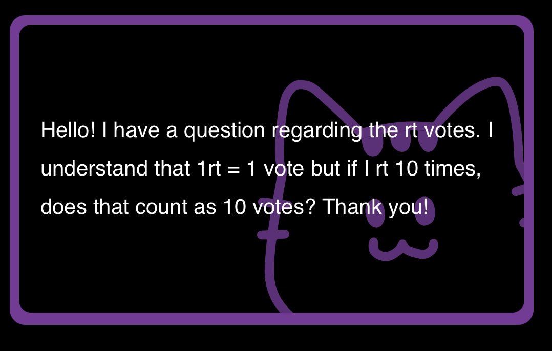 TeamSVS's tweet photo. 🔮Hello, it’s just 1 vote per twt acct overall, which includes RTing or tweeting. Your first RT or tweet with #straykids #2026MAMAVOTE is what will count

https://t.co/5N70muYd4M https://t.co/AiE5PTeZMK